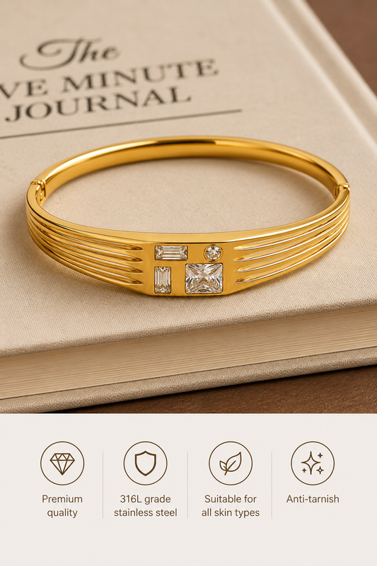 Swarique Crystal Luxe Geometric Bracelet