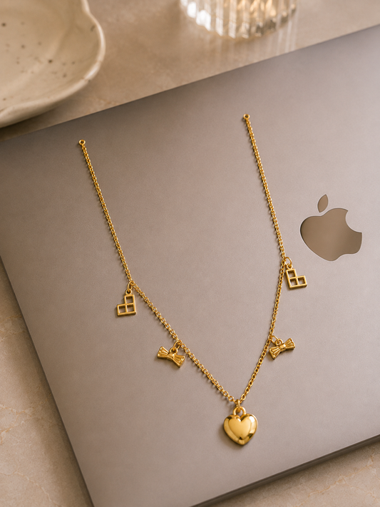 Swarique Anaya Heart Charm Necklace