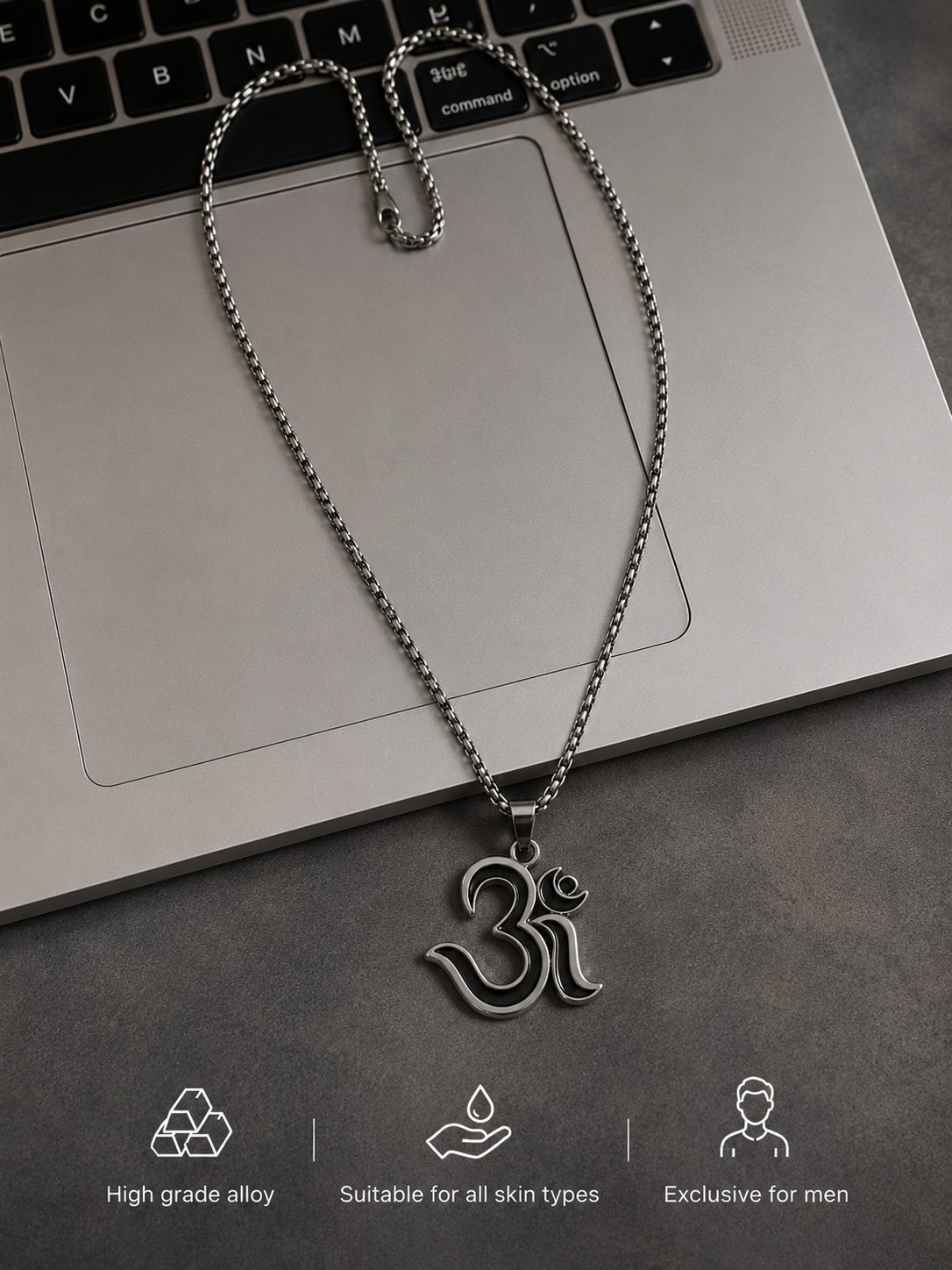 Swarique Mahadev Om Pendant Chain for Men