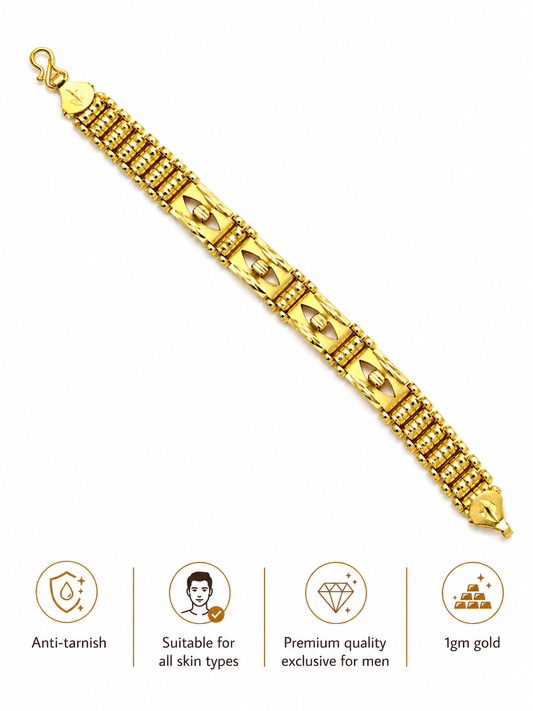 Imperial Crest 1 gm Gold Men Bracelet