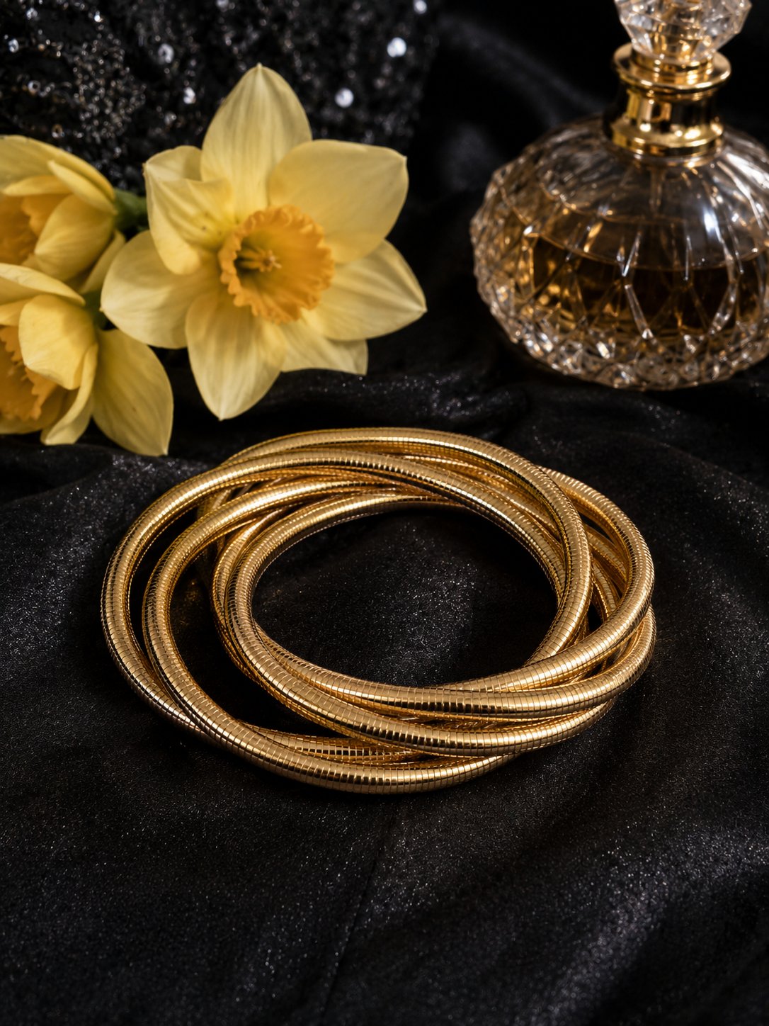 Gold Infinity Coil Bracelet