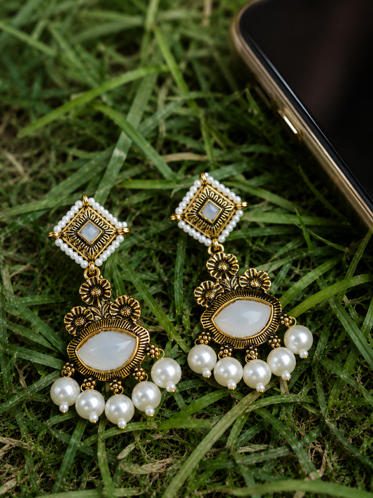 Pearl Blossom Heritage Earrings