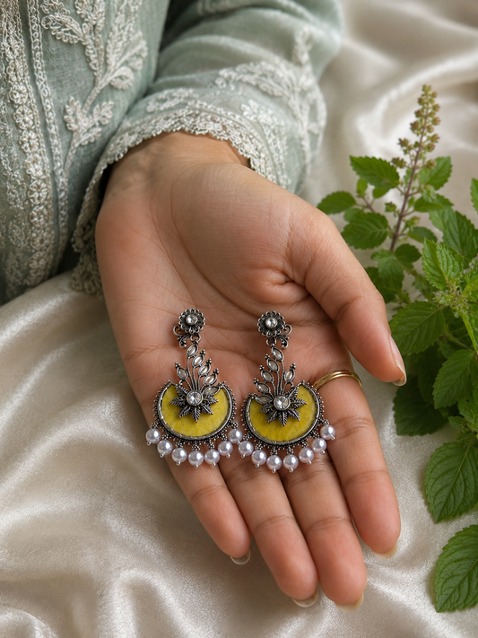 Citrine Bloom Pearl Drops