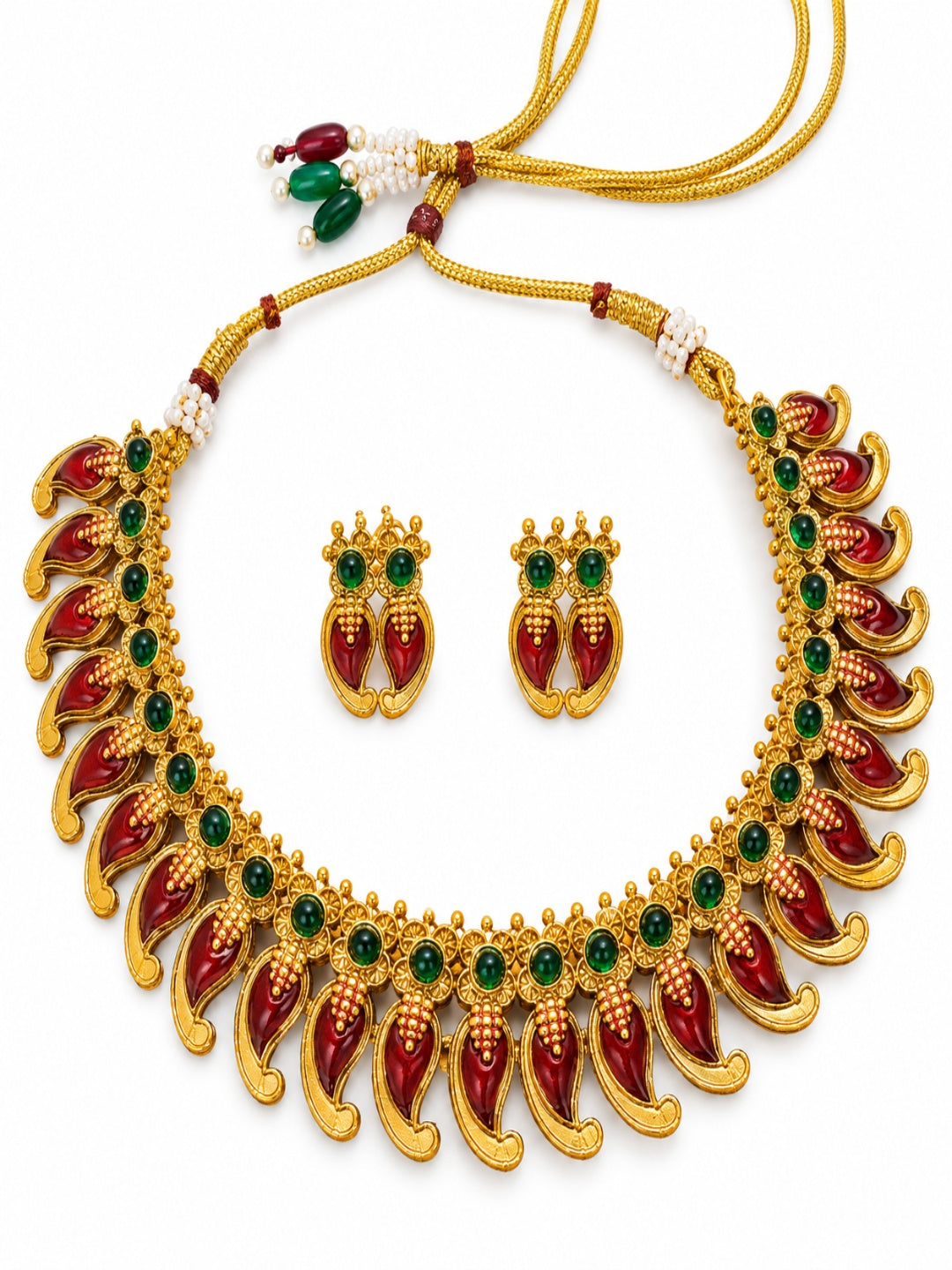 Swarique Kairavi Pankhuri Necklace Set
