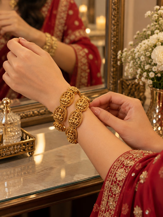 Swarique Lakshmi Vandana Bangles (Set of 2)