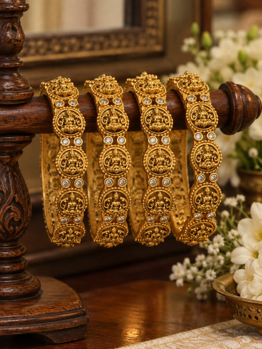 Swarique Vaibhavi Brass Bangles (Set of 2)