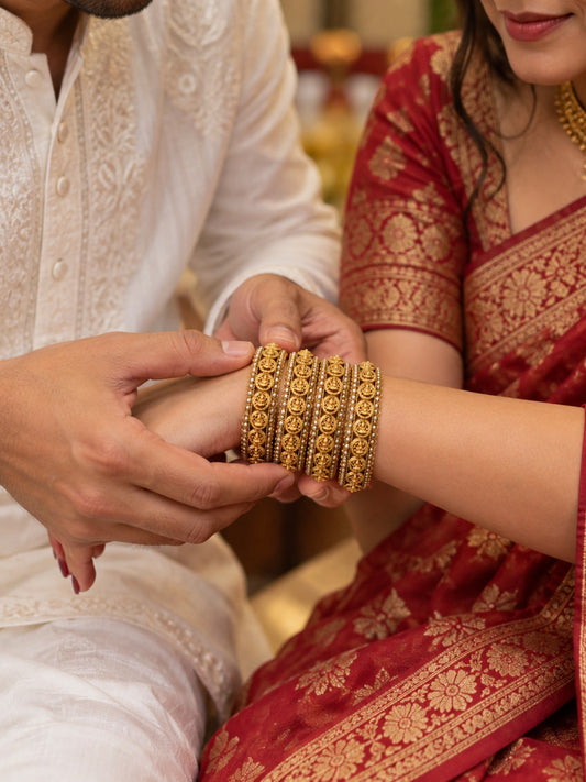 Swarique Vibha Lakshmi Moti Bangles (Set of 2)