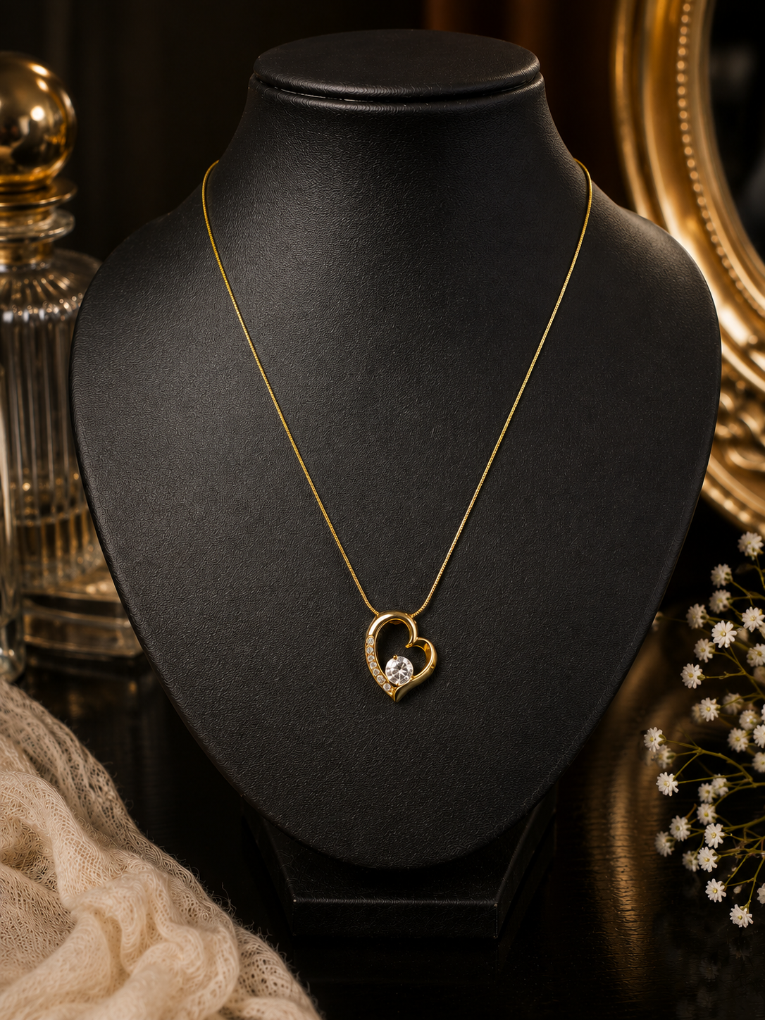 Swarique Hridaya Noor Heart Pendant Necklace