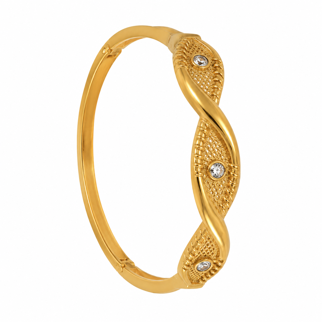 Swarique Suvarna Lehar Crystal Bracelet – Gold Plated | 316L Stainless Steel