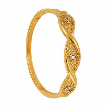 Swarique Suvarna Lehar Crystal Bracelet – Gold Plated | 316L Stainless Steel