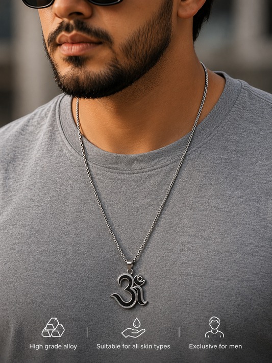 Swarique Mahadev Om Pendant Chain for Men
