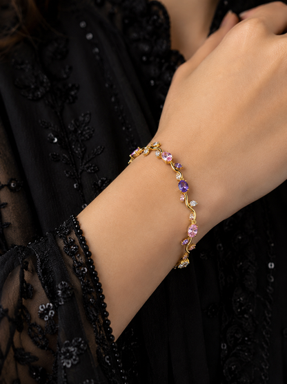 Amethyst Blossom Tulip Bracelet