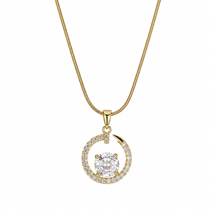 Swarique Nandini Crystal Orbit Pendant Necklace