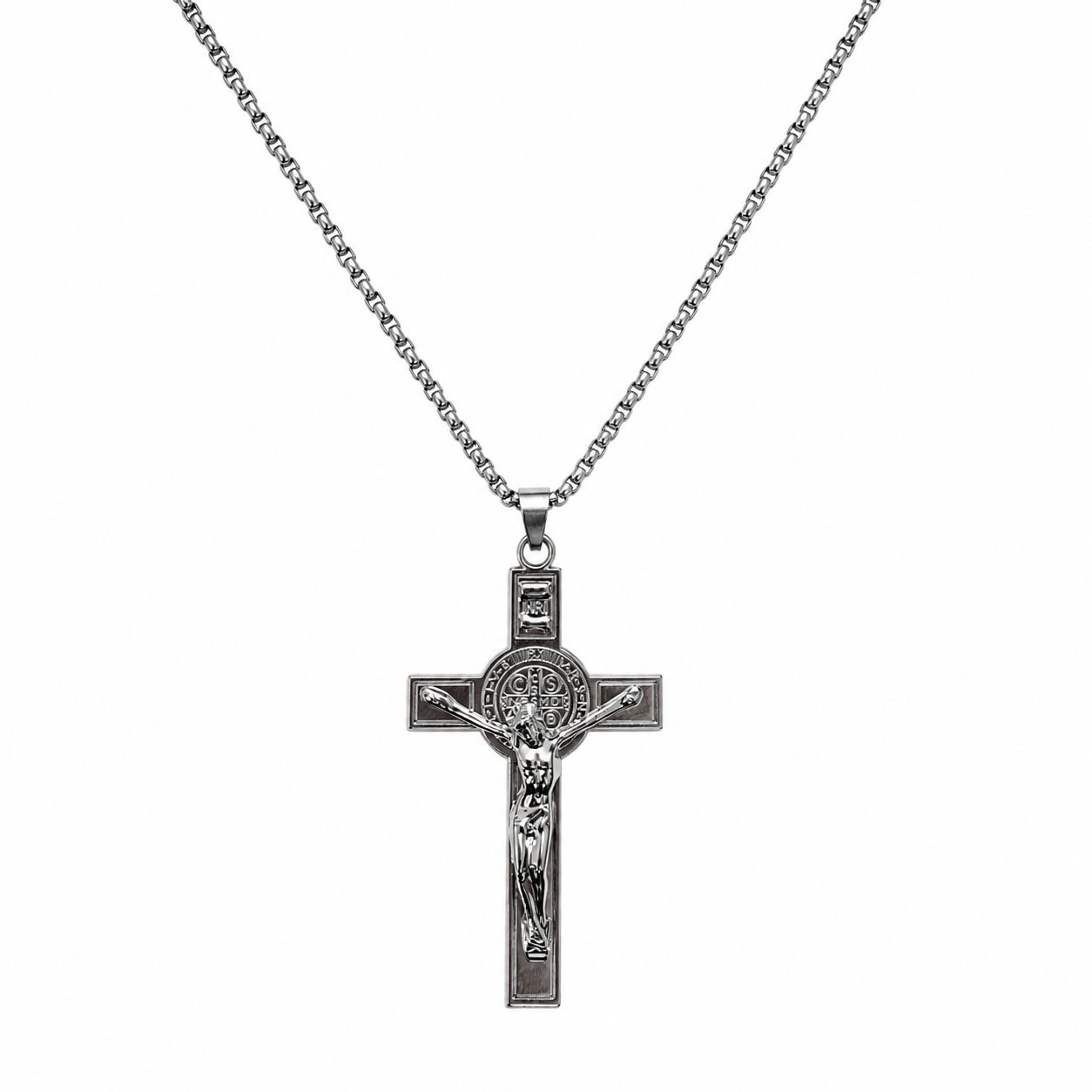 Swarique Jesus Christ Crucifix Pendant Chain for Men