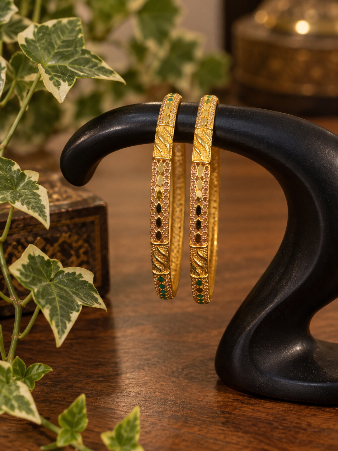 Swarique Rangshree Kanchan Bangle (Set of 2)