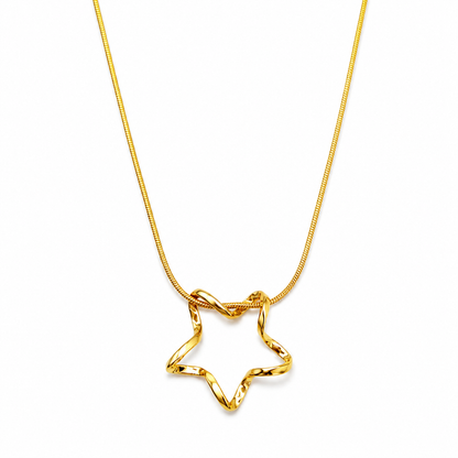 Swarique Tara Jyoti 316L Gold Star Pendant Necklace