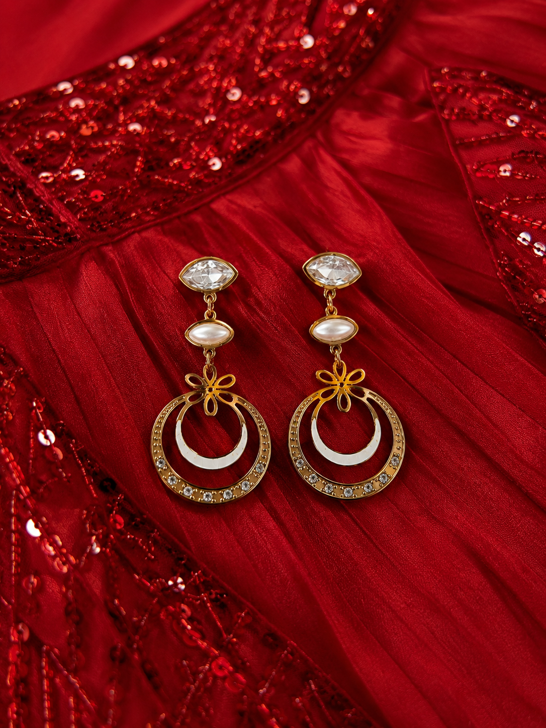 Swarique Noor Crystal Drop Earrings