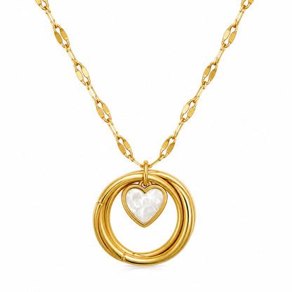 Swarique Manika Heart Ring Pendant Necklace