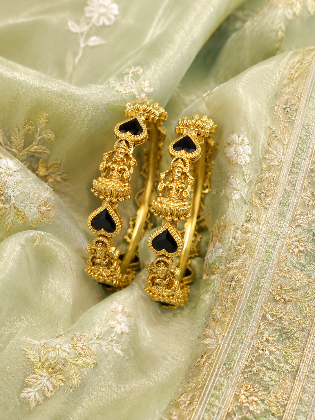 Swarique Shree Shakti Temple Bangle (Set of 2)