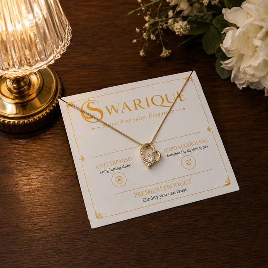 Swarique Hridaya Noor Heart Pendant Necklace
