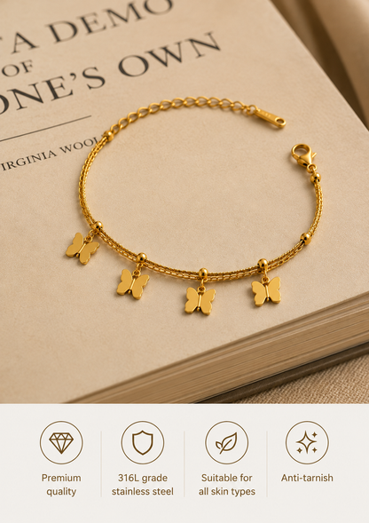 Swarique Meher Butterfly Charm Bracelet