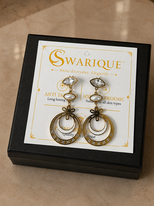 Swarique Noor Crystal Drop Earrings