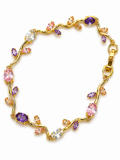 Amethyst Blossom Tulip Bracelet