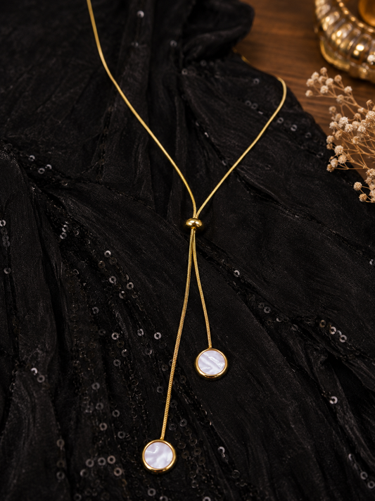 Swarique Meher Moti Lariat Necklace