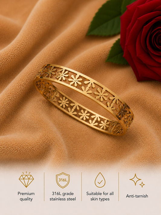 Swarique Pushprekha Floral Cutwork Bracelet
