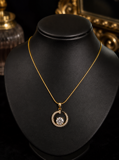 Swarique Nandini Crystal Orbit Pendant Necklace