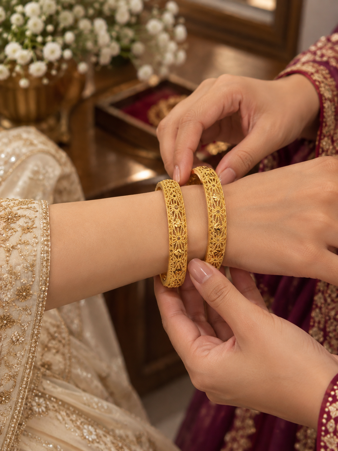 Swarique Pushpika Bangle (Set of 4)