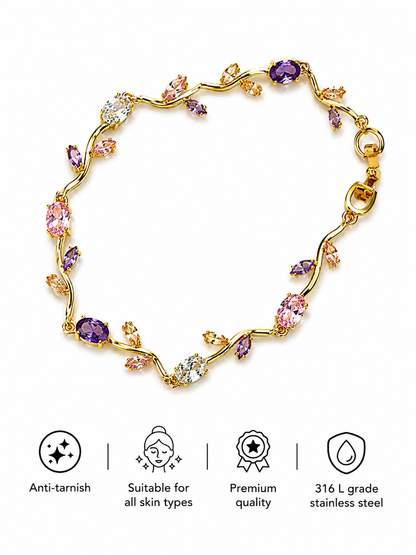 Amethyst Blossom Tulip Bracelet