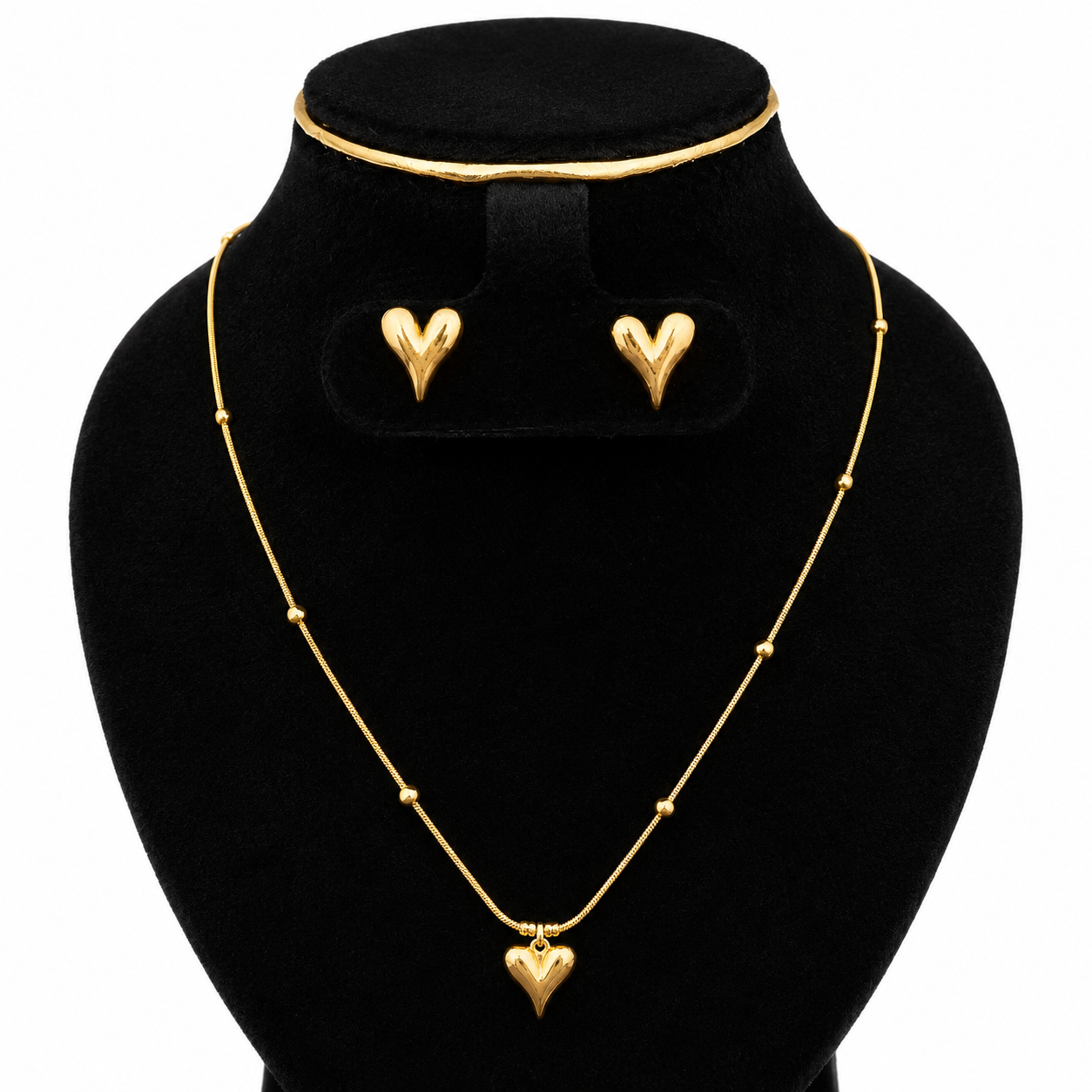 Swarique Madhurima Heart Jewellery Set