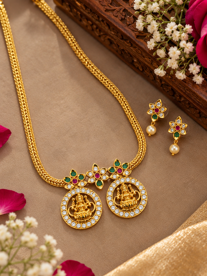 Swarique Veda Lakshmi Necklace Set