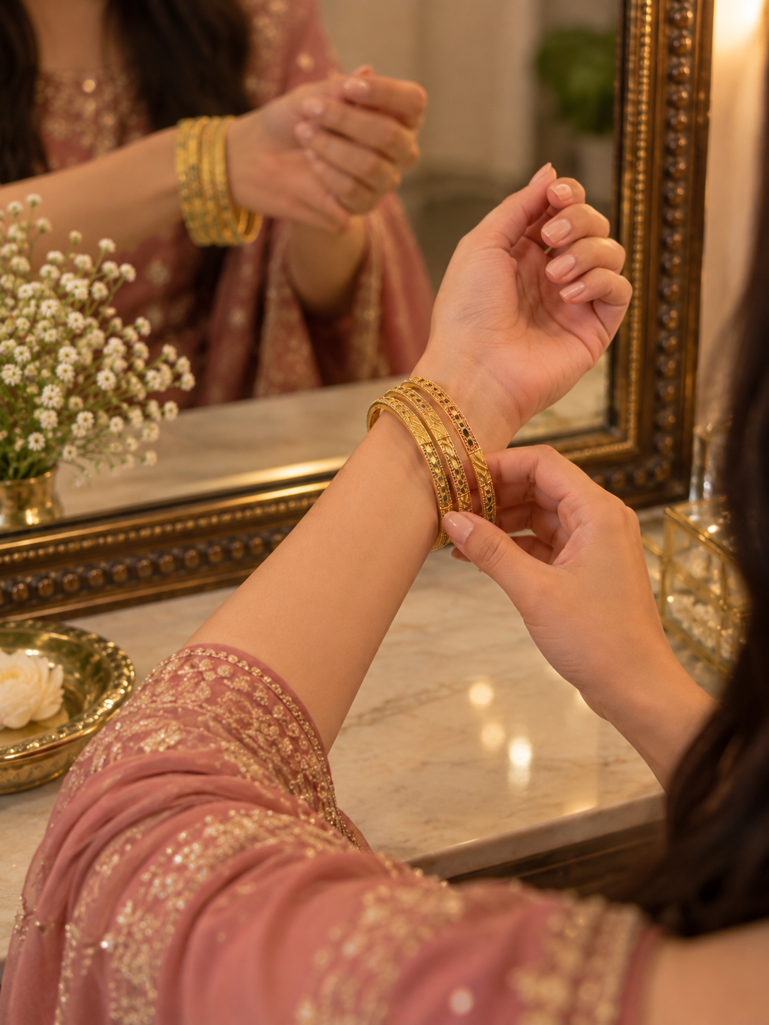 Swarique Rangshree Kanchan Bangle (Set of 2)