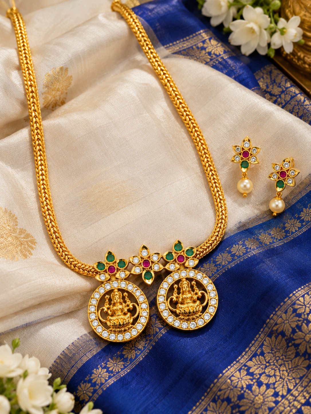 Swarique Veda Lakshmi Necklace Set
