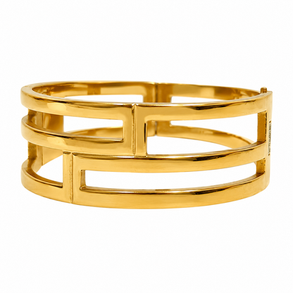 Swarique Rajsi Horizon Gold Cuff Bracelet – 316L Stainless Steel