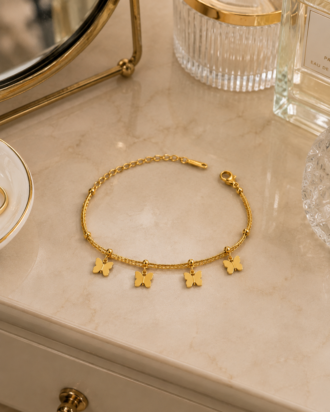 Swarique Meher Butterfly Charm Bracelet