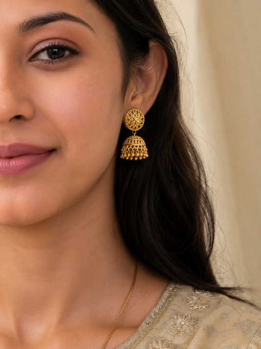 Swarique Pushpika Jhumka Earrings