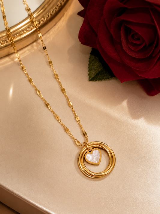 Swarique Manika Heart Ring Pendant Necklace