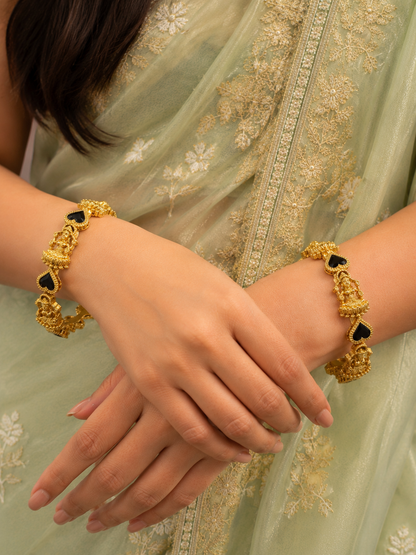 Swarique Shree Shakti Temple Bangle (Set of 2)