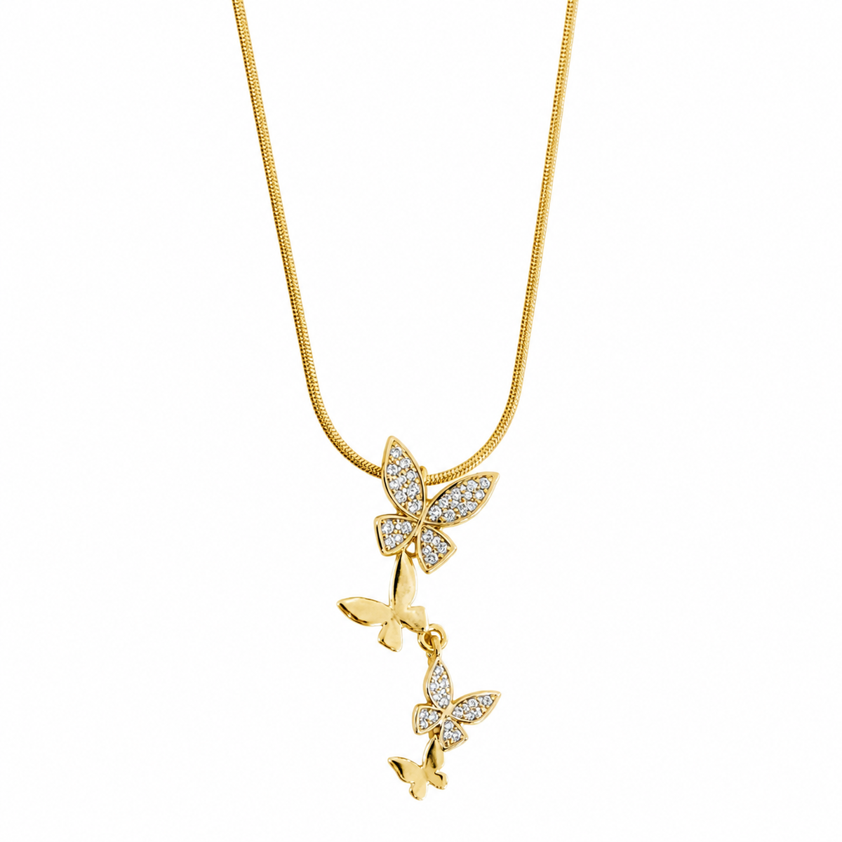 Swarique Aabha Butterfly Cascade Pendant Necklace