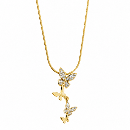 Swarique Aabha Butterfly Cascade Pendant Necklace