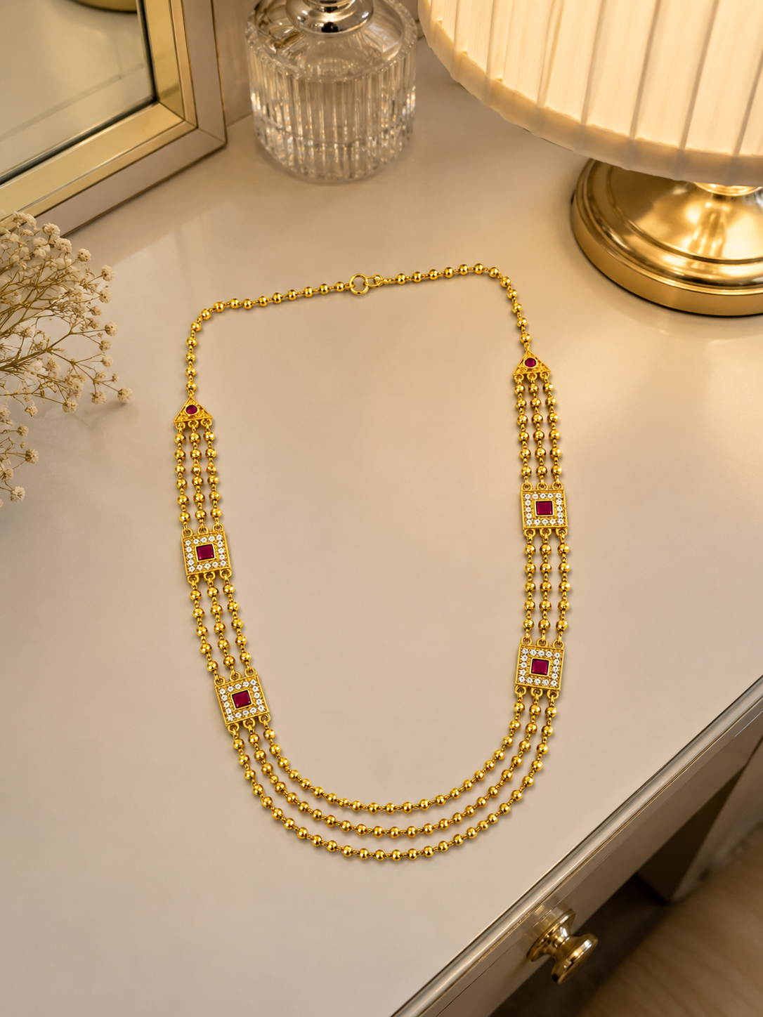 Rajsi Rani 1gm  Gold Haar