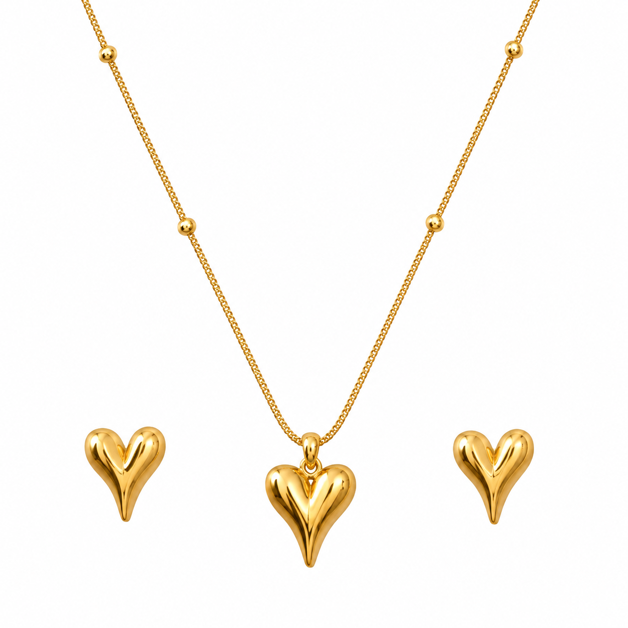 Swarique Madhurima Heart Jewellery Set