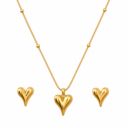 Swarique Madhurima Heart Jewellery Set