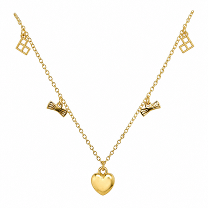 Swarique Anaya Heart Charm Necklace