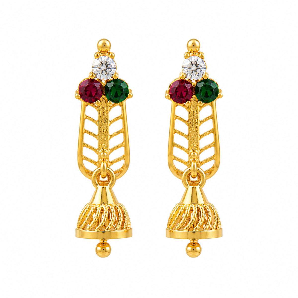 Swarique Mahika Jhumka Earrings (Multicolor)