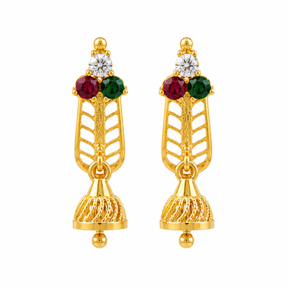 Swarique Mahika Jhumka Earrings (Multicolor)