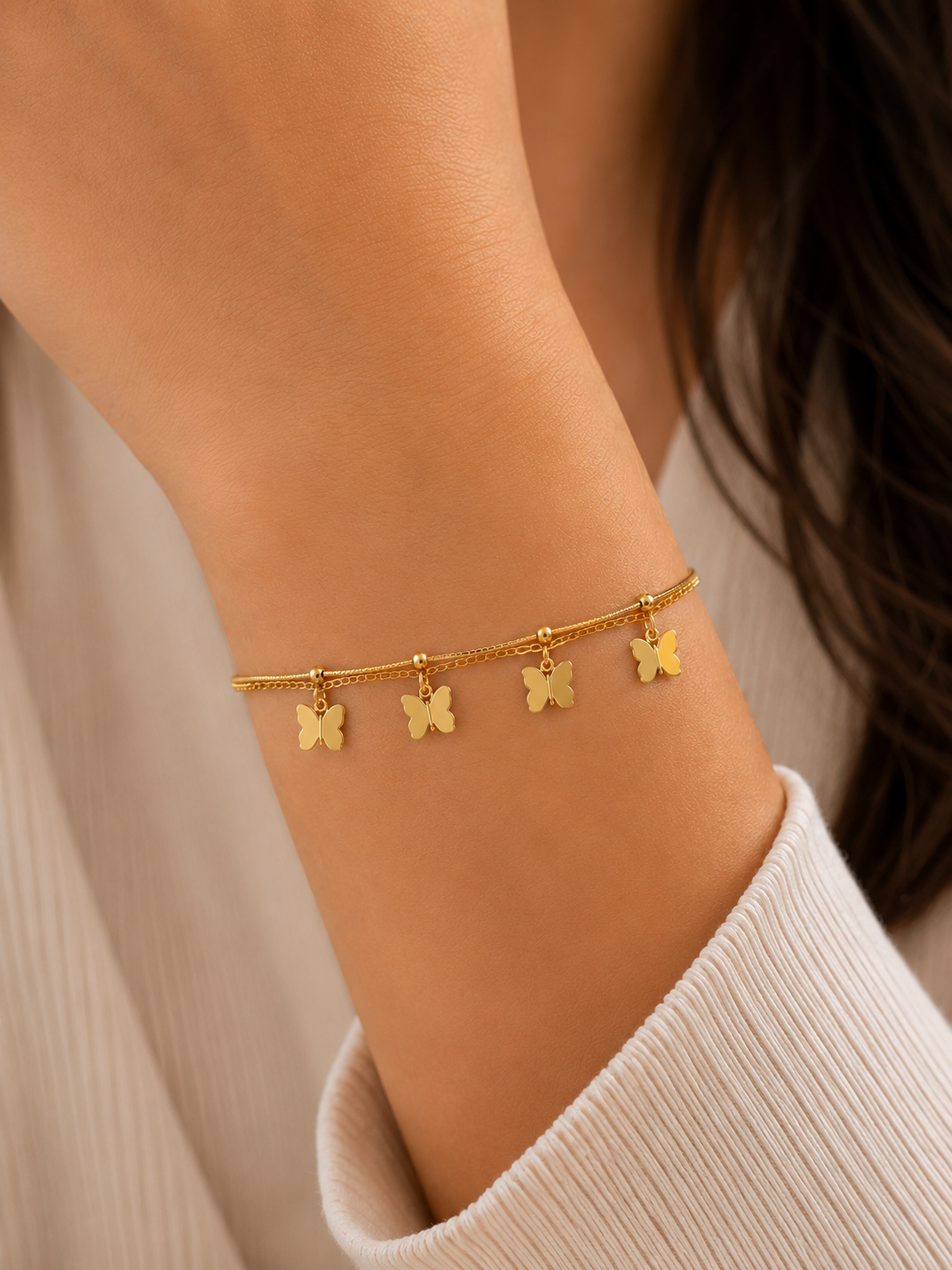 Swarique Meher Butterfly Charm Bracelet